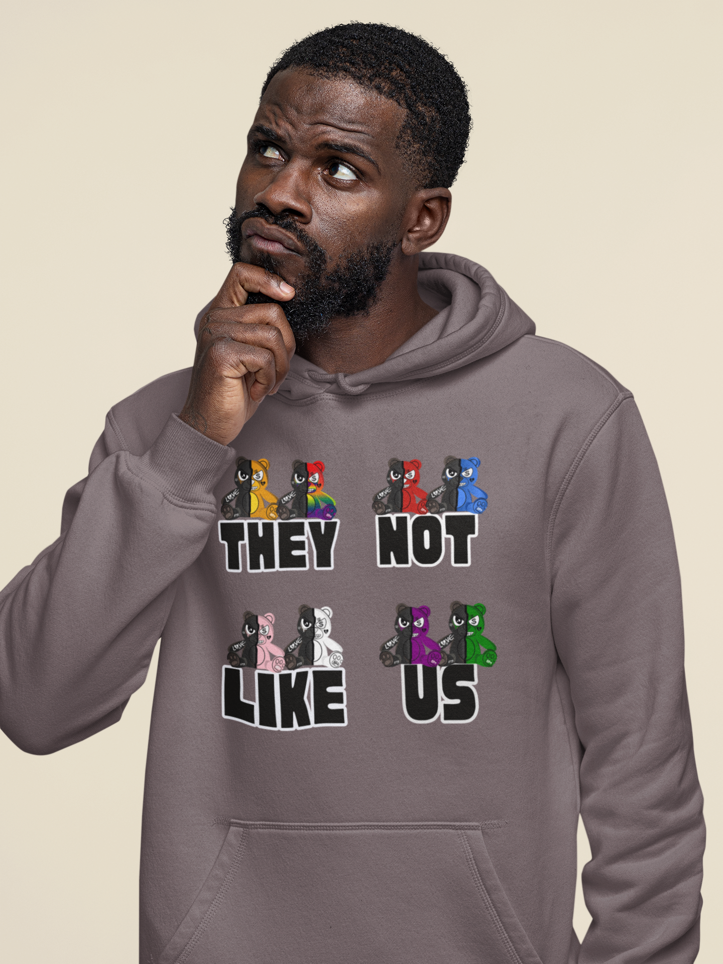 BROKEN BEARS THEY NOT LIKE US ADULT UNISEX HOODIES