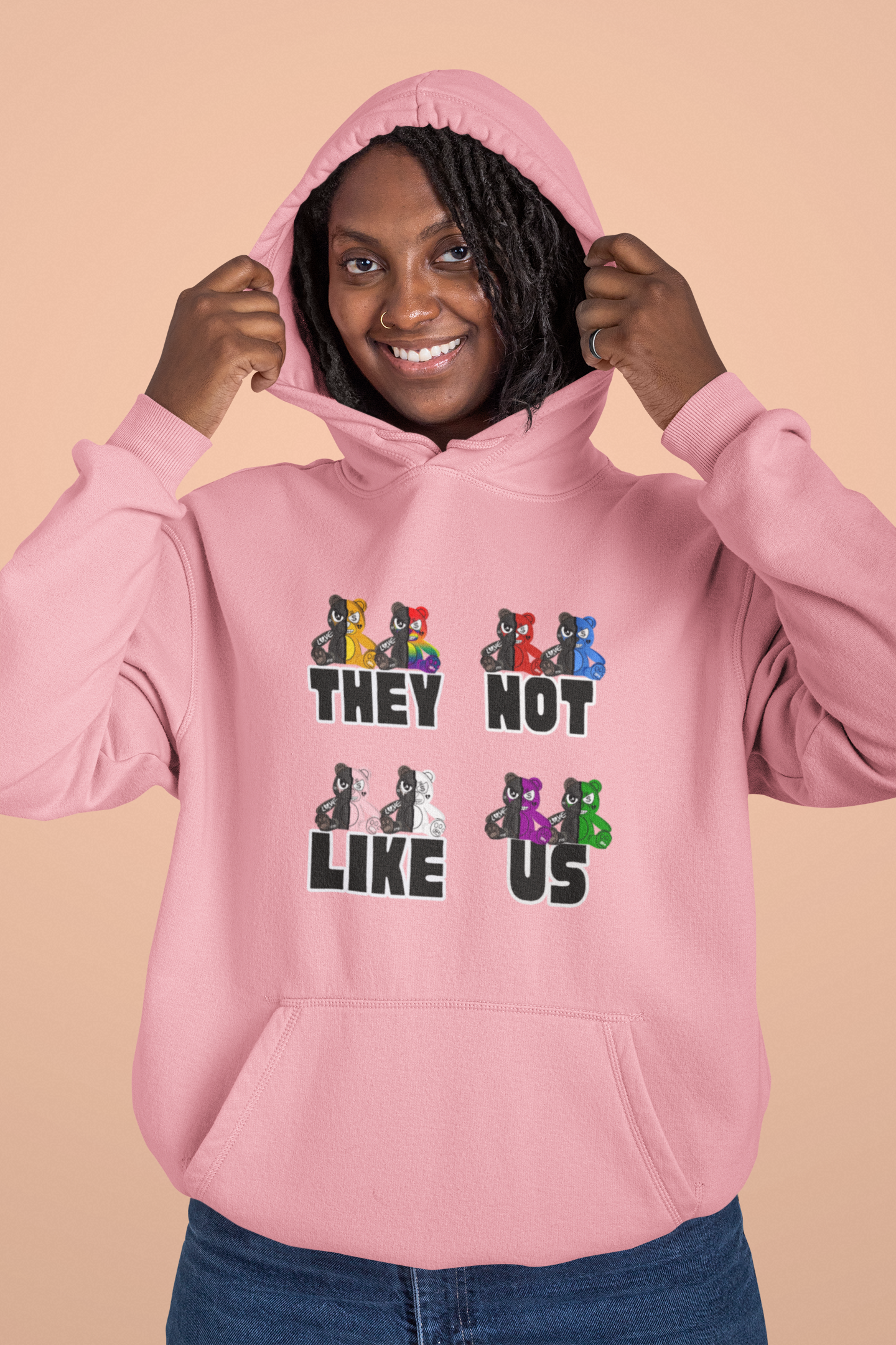 BROKEN BEARS THEY NOT LIKE US ADULT UNISEX HOODIES