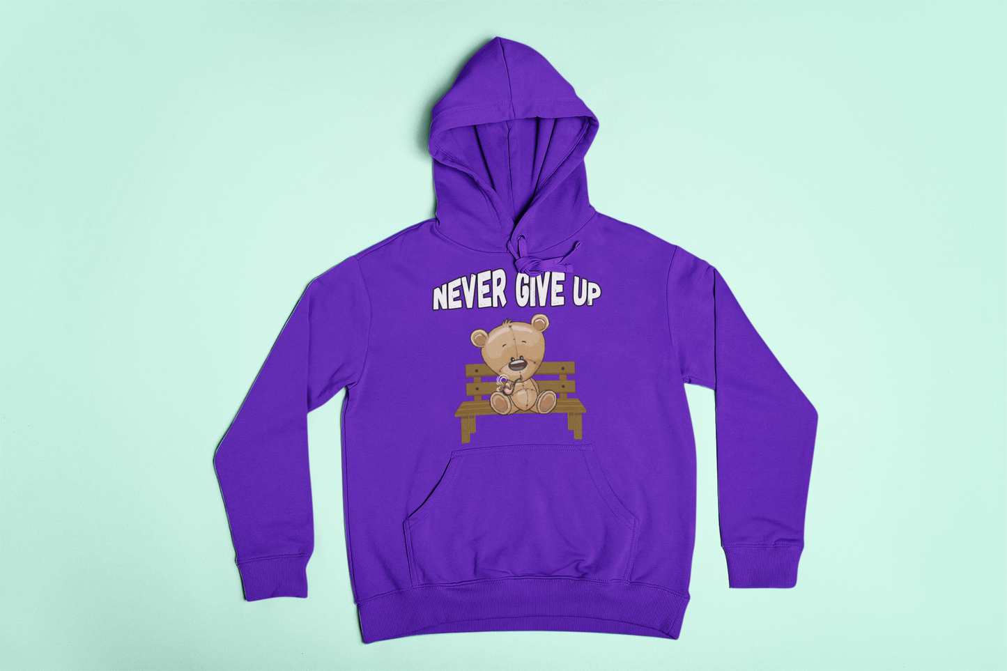 NEVER GIVE UP UNISEX ADULT HOODIES