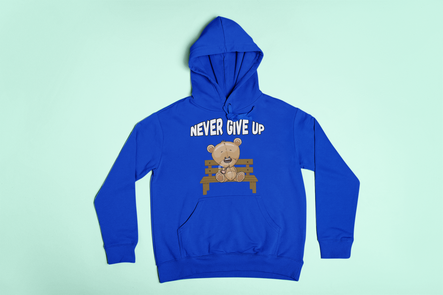 NEVER GIVE UP UNISEX ADULT HOODIES