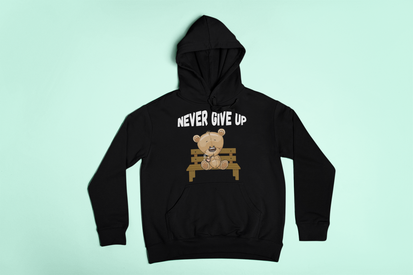 NEVER GIVE UP UNISEX ADULT HOODIES